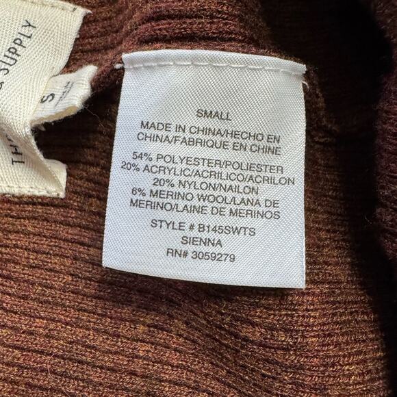 Thread & Supply Sienna Wool Blend Knit Brown Leggings Pants Joggers Size Small - Picture 4 of 6